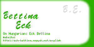 bettina eck business card